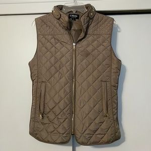 Tan quilted vest